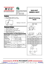 BAS16WT datasheet pdf Micro Commercial Components