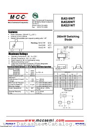 BAS21WT datasheet pdf Micro Commercial Components