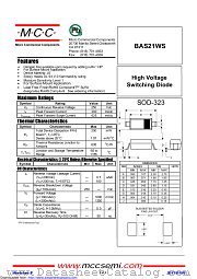BAS21WS datasheet pdf Micro Commercial Components