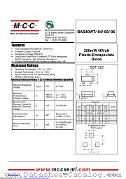 BAS40WT-06 datasheet pdf Micro Commercial Components