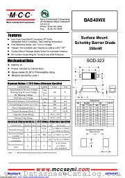 BAS40WX datasheet pdf Micro Commercial Components