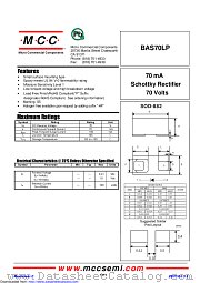 BAS70LP datasheet pdf Micro Commercial Components