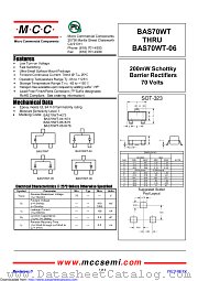 BAS70WT-06 datasheet pdf Micro Commercial Components