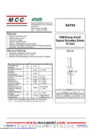 BAT45 datasheet pdf Micro Commercial Components