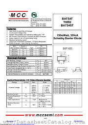 BAT54ST datasheet pdf Micro Commercial Components