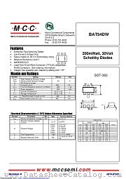BAT54DW datasheet pdf Micro Commercial Components
