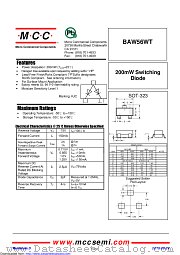 BAW56WT datasheet pdf Micro Commercial Components