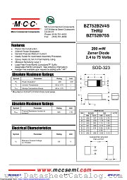 BZT52B2V7S datasheet pdf Micro Commercial Components