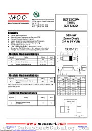 BZT52C3V0 datasheet pdf Micro Commercial Components
