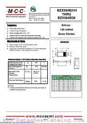 BZX584B22 datasheet pdf Micro Commercial Components