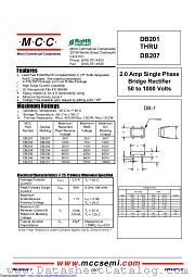 DB201 datasheet pdf Micro Commercial Components