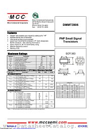DMMT3906 datasheet pdf Micro Commercial Components