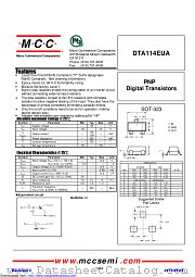 DTA114EUA datasheet pdf Micro Commercial Components
