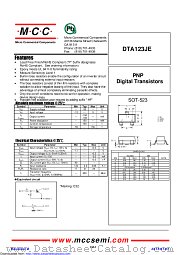 DTA123JE datasheet pdf Micro Commercial Components