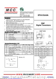 DTA123JUA datasheet pdf Micro Commercial Components