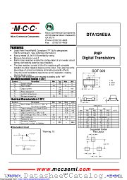 DTA124EUA datasheet pdf Micro Commercial Components