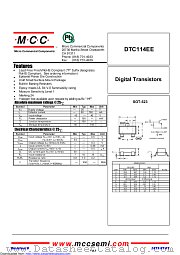DTC114EE datasheet pdf Micro Commercial Components