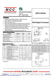 DTC114TCA datasheet pdf Micro Commercial Components