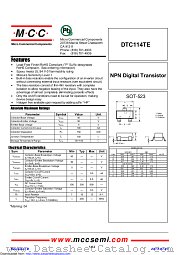 DTC114TE datasheet pdf Micro Commercial Components
