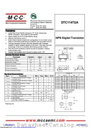 DTC114TUA datasheet pdf Micro Commercial Components