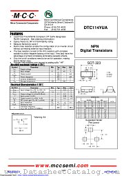 DTC114YUA datasheet pdf Micro Commercial Components