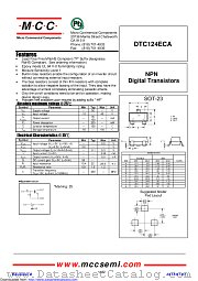 DTC124ECA datasheet pdf Micro Commercial Components