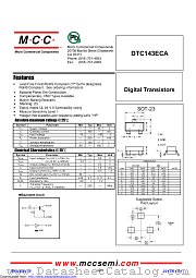 DTC143ECA datasheet pdf Micro Commercial Components