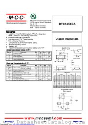 DTC143XCA datasheet pdf Micro Commercial Components