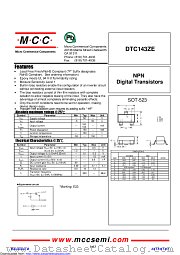 DTC143ZE datasheet pdf Micro Commercial Components