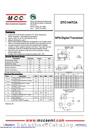 DTC144TCA datasheet pdf Micro Commercial Components