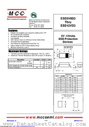 ESD5V0D3 datasheet pdf Micro Commercial Components