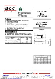 ESD7V0D5 datasheet pdf Micro Commercial Components