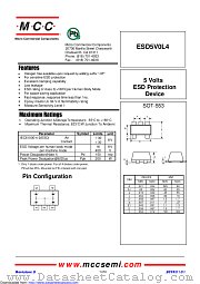 ESD5V0L4 datasheet pdf Micro Commercial Components