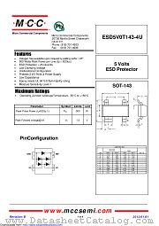 ESD5V0T143-4U datasheet pdf Micro Commercial Components
