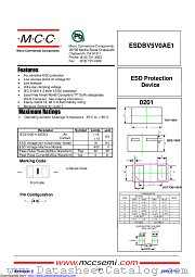 ESDBV5V0AE1 datasheet pdf Micro Commercial Components