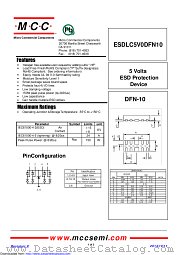 ESDLC5V0DFN10 datasheet pdf Micro Commercial Components
