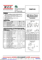 FMMT449 datasheet pdf Micro Commercial Components