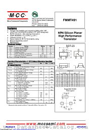 FMMT491 datasheet pdf Micro Commercial Components