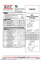 FMMT593 datasheet pdf Micro Commercial Components