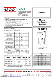 FR2504 datasheet pdf Micro Commercial Components
