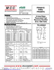 FRA806G datasheet pdf Micro Commercial Components