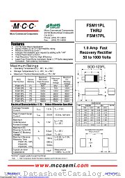 FSM17PL datasheet pdf Micro Commercial Components