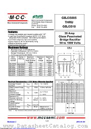 GBJ35005 datasheet pdf Micro Commercial Components
