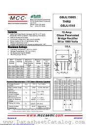 GBJL1504 datasheet pdf Micro Commercial Components