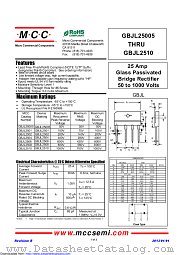 GBJL2501 datasheet pdf Micro Commercial Components