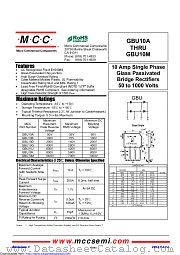 GBU10K datasheet pdf Micro Commercial Components