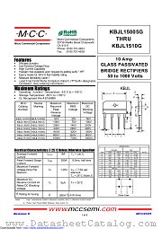 KBJL1501G datasheet pdf Micro Commercial Components