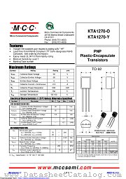 KTA1270-O datasheet pdf Micro Commercial Components