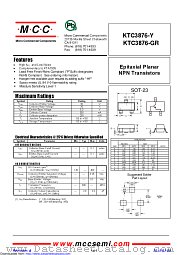 KTC3876-Y datasheet pdf Micro Commercial Components
