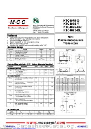 KTC4075-Y datasheet pdf Micro Commercial Components